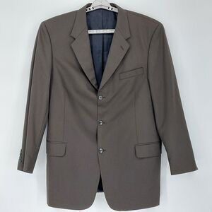 Pierre Cardin Men's Size 44L Brown Wool Suit Jacket Blazer Sports Coat